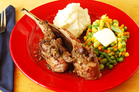 Lamb Chops with Fig Reduction