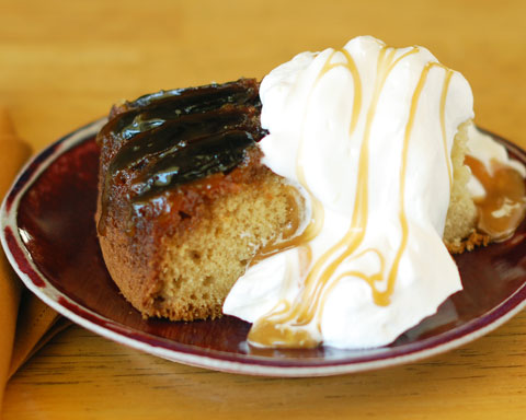 Upside-down Toffee Date Cake